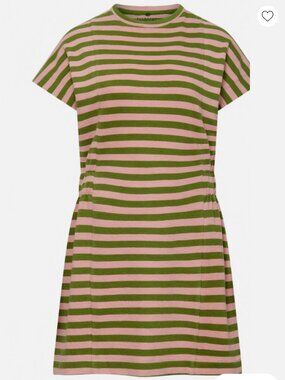 KOMODO Una Organic Cotton Mini Dress in Pink and Green Stripe | Size 6